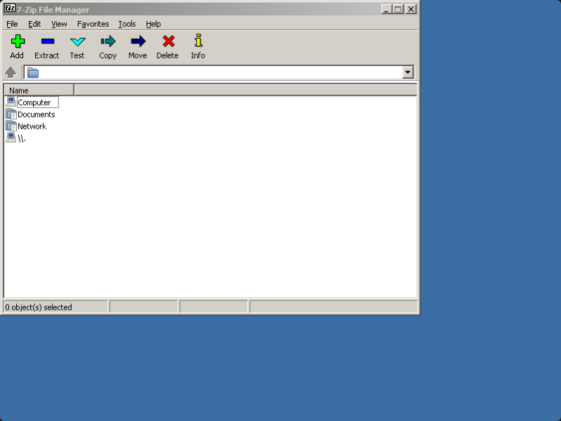 7-Zip running in a browser tab via ExeBrowser